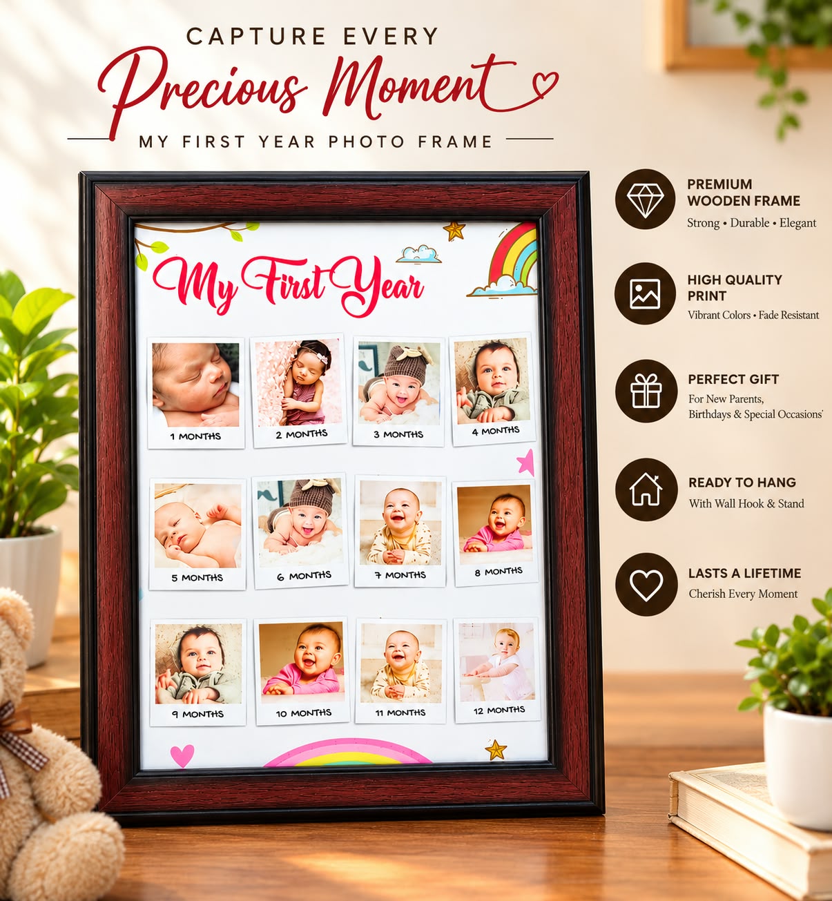 12 Months Baby Frame (a4)