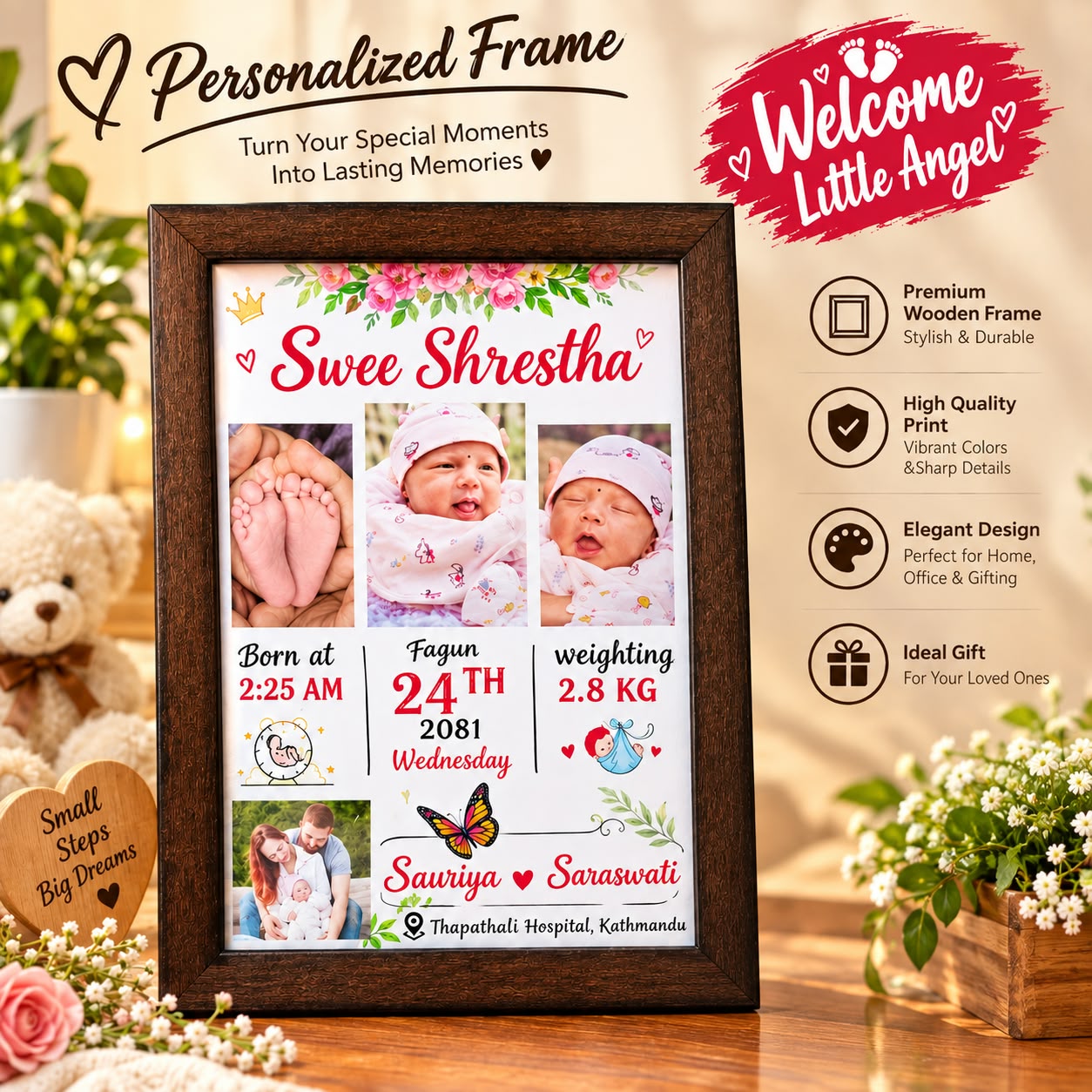 New Born Frame A4